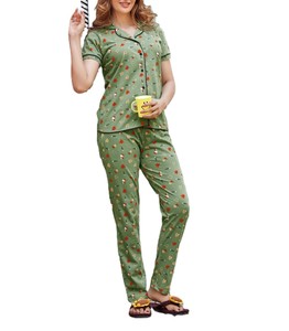 Vestidos de Noche al por Mayor para Niñas, Ropa de Dormir, Conjunto de Pijama de Dos Piezas, Pijamas de Satén y Algodón, Pijamas de Diseñador para Mujer, Traje de Noche - Product Image 4