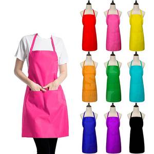 Multicolored Bib <b>Apron</b> for <b>Women</b> & Adult Girls <b>Kitchen</b> <b>Aprons</b> with Pockets for Cooking Painting BBQ Grilling Baking Bulk Supply - Product Image 1