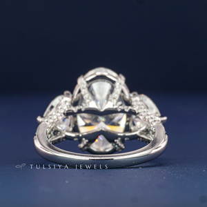 Anillo de Diamante Cultivado en Laboratorio de Oro Real de 14K para Mujer, Corte Brillante, Anillo de Diamante Sintético, Joyería Fina Elegante para Uso Diario - Product Image 4