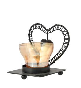 Heart Shape Iron <b>Tea</b> Light Holder Heat Resistant Candle <b>Stand</b> for Valentine's Day Home Decoration - Product Image 2