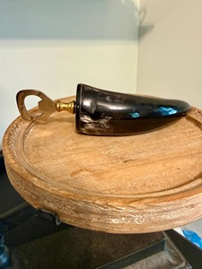 Ouvre-bouteille vintage écologique rustique avec poignée en corne de buffle, outil de cuisine artisanal unique, tire-bouchons, ouvre-bouteilles, cadeau de pendaison de crémaillère - Product Image 2