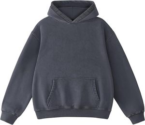 Sudadera con Capucha Azul Marino Oscuro, de Algodón, Lisa, Casual para Adultos, para Todas las Temporadas, Sudadera Promocional, Estilo Vintage, Talla Grande - Product Image 1