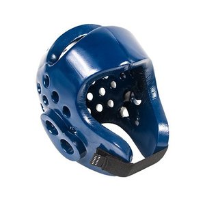 Protector de Cabeza de Boxeo de Cuero PU Azul con Barra Facial y Cierre de Gancho y Bucle para MMA y Kickboxing - Product Image 3