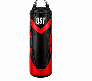 Saco de Boxeo Personalizado de Alta Resistencia, Relleno de Arena, de Cuero PU, Colgante, Negro y Rojo, Equipo de Gimnasio para Adultos, Kickboxing - Product Image 1