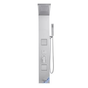 Cabezal de Ducha de Acero Inoxidable Cepillado con Sistema de Torre, Efecto Lluvia y Cascada, con Grifo de 5 Funciones, Accesorios para Cuarto de Ducha - Product Image 5
