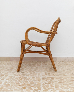 <b>Vintage</b> Bamboo Wicker Dining <b>Chair</b> Natural Woven Rattan Style <b>Chair</b> Rustic Handmade Dining Furniture for Kitchen Dining Room - Product Image 3