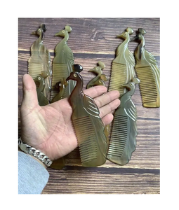 Peine de cuerno de búfalo al por mayor de fábrica, peine de dientes finos para eliminación de piojos, herramienta de aseo - Product Image 1