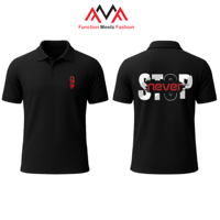 Chemise à manches courtes en tissu toile tricoté 200g, coupe classique pour homme |   Logo avant noir, décontracté, boutonné |   Résistant aux plis, doux