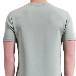 T-shirt Homme Personnalisé à Col Rond avec Logo Imprimé, Vert Sauge, Décontracté, Manches Courtes, en Coton, Haut de Gamme, Vêtement de Sport et Fitness - Product Image 4