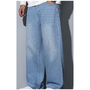 Pantalones vaqueros anchos para hombre, pantalones vaqueros holgados, pantalones holgados estilo Hip Hop Skater, ropa de calle Y2K - Product Image 2