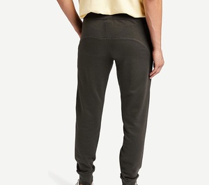 Men's Black Elastic Waist Sweatpants With Side Pockets Casual Knitted Breathable Midweight Autumn Wear - Product Image 2