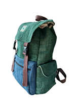 Sac à dos pour ordinateur portable en lin écologique tendance, design minimaliste durable, loisirs, fait main, école, cordon de serrage