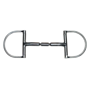 Mors à D double en acier inoxydable de 16 mm avec embout souple et flexible, pour l'entraînement et l'équitation - Product Image 2