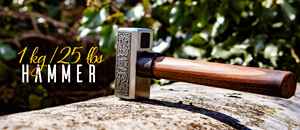 ค้อนไวกิ้งขนาดเล็กคุณภาพสูง ตีขึ้นรูปด้วยมือ พร้อมหัวแกะสลัก สำหรับการตั้งแคมป์กลางแจ้งและการใช้งานอเนกประสงค์ - Product Image 2