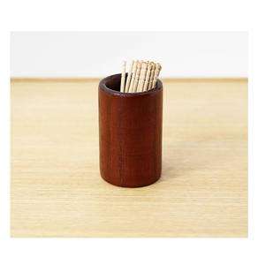 Boîte à cure-dents en bois noir massif et porte-cure-dents artisanal pour bureau, petite boîte à cure-dents à bon prix - Product Image 4