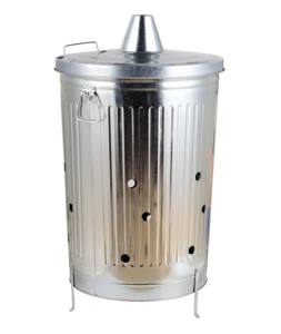 Incinerador de jardín de 90 litros hecho a mano con el mejor diseño, contenedor de basura metálico con tapa, quemador de hojas, incinerador de residuos. - Product Image 1