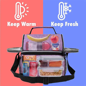 Wilson Dual Compartment Insulated Lunch Bag for Women Men Soft Lunch Cooler Bag Leakproof Adult Work Office - Product Image 3