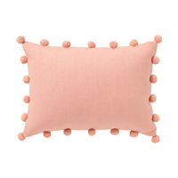 Nouvelle arrivée 100% soie carré housse de coussin doux velours oreiller avec pompon décor et impression frange motif bas quantité minimale de commande en gros