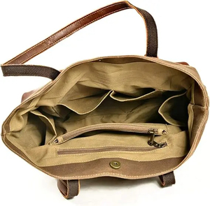 Bolsos de Mano de Cuero de Alta Calidad para Mujer, Venta Directa de Fábrica, Bolsos de Viaje Hechos a Mano de Gran Capacidad para el Trabajo - Product Image 3