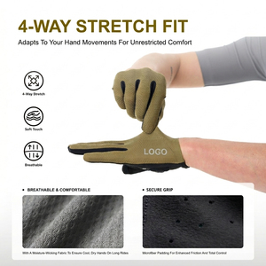 Gants de cyclisme à doigts entiers antidérapants et respirants, compatibles avec les écrans tactiles, pour le camping et les activités de plein air - Product Image 3