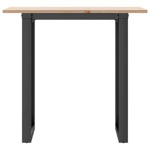 Table à manger en bois massif de pin et acier avec structure en O 31,5"x19,7"x29,5" - Product Image 4