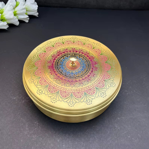 Decorative Brass <b>Spice</b> Container <b>Set</b> for Kitchen Storage - Product Image 1