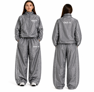 OEM Wholesale Men Women Unisex Nylon Tracksuit Set Windbreaker Jacket <b>Pants</b> Custom Logo - Product Image 1