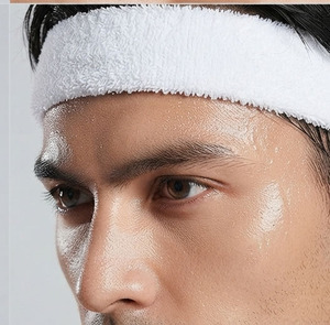 Bandeau de sport en coton pour homme, 4,5 cm de large, respirant, tricoté, élastique, pour fitness, athlétisme, gym, course à pied - Product Image 3
