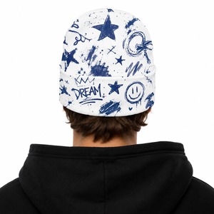 Wholesale Custom 100% <b>Wool</b> Knit Adjustable Casual <b>Beanie</b> Cap Soft Warm Winter <b>Hat</b> Manufacturer Supplier - Product Image 3