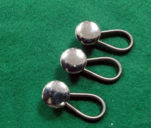 AA0242 Zinc Alloy Metal Collar Extender Round Shank <b>Button</b> Extender Polished Lead Free Embossed Logo Classic Style - Product Image 2