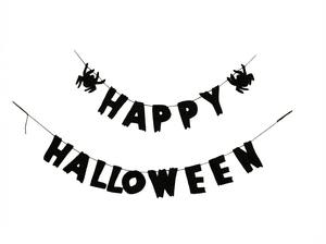 พวงมาลัยแฮปปี้ฮาโลวีนทำมือจากผ้าสักหลาด ป้ายแฮปปี้ฮาโลวีนตกแต่งจากผ้าสักหลาด ป้ายพวงมาลัยแฮปปี้ฮาโลวีนทำจากผ้าสักหลาดขนสัตว์ - Product Image 2