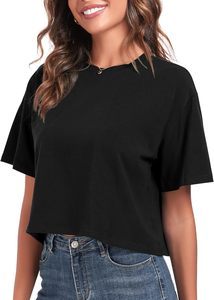 Camiseta Corta de Algodón para Mujer, Manga Corta, Estilo Baby Tee, Ajustada, Informal, Personalizable, Proveedor Mayorista, OEM, ODM - Product Image 2