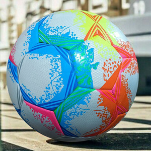 Ballon de football AquaStrike Pro – Ballon de football texturé multicolore vibrant pour l'entraînement, la pratique et les jeux en plein air - Product Image 3