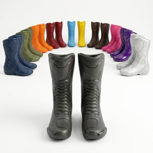 รองเท้าบูทขี่มอเตอร์ไซค์คุณภาพพรีเมียม กันน้ำ กันลื่น ป้องกันการกระแทก ระบายอากาศได้ดี ทนทาน ปลอดภัยสำหรับนักขี่ - Product Image 1