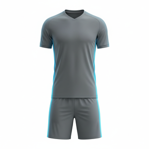 Conjunto Deportivo de Dos Piezas para Fútbol, Camiseta y Pantalones Cortos Unisex para Mujer, Secado Rápido, Ropa Deportiva para Gimnasio, Personalizable OEM - Product Image 1