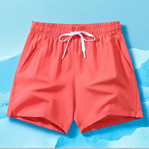 Shorts de plage pour hommes en polyester uni, shorts de sport amples pour l'été, fitness en plein air, séchage rapide, anti-rides, imperméables, respirants - Product Image 2