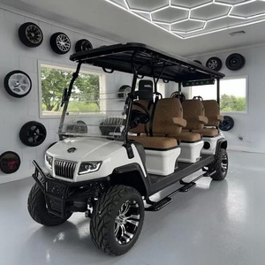 Carrito de Golf Eléctrico de 6 Pasajeros con Tracción en las 4 Ruedas, Homologado para Circular por la Calle, con Asientos Ajustables para Transporte en Campos de Golf y Resorts - Product Image 6