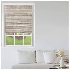 Persianas Romanas Inalámbricas Integradas de Diseño Natural Sencillo, Horizontales, de Alta Calidad, Ecológicas, de Bambú/Rami/Lino, para Interiores, Estilo Francés - Product Image 1