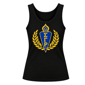 Camiseta sin mangas Sigma Gamma Rho para mujer, personalizada con letras griegas, para uso diario, informal, deportiva, para entrenamiento, a la moda - Product Image 1