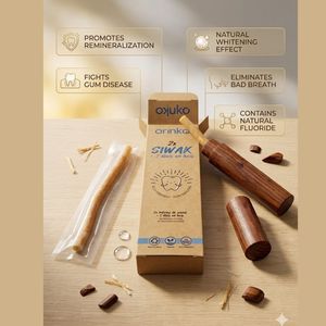 Orinko Siwak Miswak, paquete de 2 palitos de limpieza dental naturales, recién llegados, para el cuidado bucal diario, frescura, viajes, hogar y uso personal. - Product Image 6