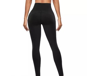 Leggings de punto a media pierna para mujer, diseño más reciente, sin costuras, al por mayor, de spandex y poliéster, de secado rápido, transpirables, ligeros y económicos. - Product Image 2