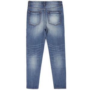 Pantalones vaqueros de mezclilla para hombre al por mayor, diseño personalizado, corte ajustado, con cremallera, de buena calidad - Product Image 2