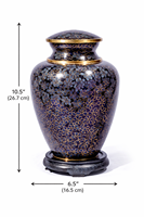 Urne funéraire personnalisée en laiton cloisonné de style américain, motif floral, durable, pour cendres humaines, souvenir en forme de cœur, 200/220 pouces cubes, Uzair