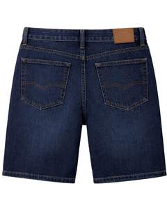 Shorts en jean bleu foncé personnalisés pour hommes, coupe classique, décontractés pour l'été, fermeture boutonnée, fabrication sur mesure - Product Image 2
