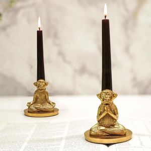 Porte-bougies Flame Elegance Golden Monkey, matériau résistant à la chaleur, décoration d'intérieur - Product Image 3