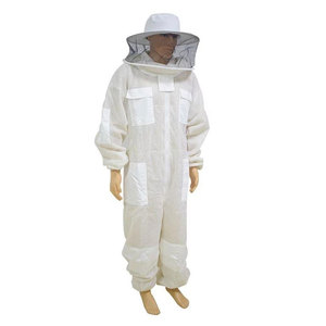 White Beekeeper SL-BKS-107 Protective <b>Suit</b> with Veil Full Body Coverage Four Seasons Casual Wear Other Material - Product Image 1