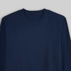 Camiseta de manga larga de color sólido, diseño casual y elegante para uso en exteriores, colección de verano para hombre, material suave con logotipo personalizado. - Product Image 2