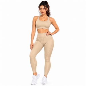 Private Label Damen-Workout-Kleidung: Dehnbare Gym-Leggings und Sport-BH-Set - Product Image 4