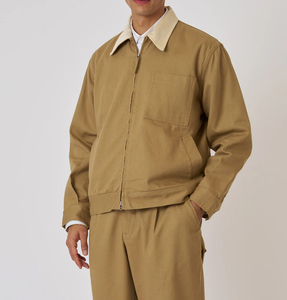 Custom 100% Cotton Duck <b>Canvas</b> <b>Work</b> <b>Jacket</b> Down Lined Oversized Heavy Weight Zip Up <b>Work</b> <b>Jacket</b> - Product Image 4