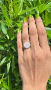 แหวนตราประทับเพชรหนา ดีไซน์โดดเด่น วงแหวนนิ้วก้อย 1.5 กะรัต 14.5 มม. ทอง 14k 18k ประดับเพชรทรงกลม ผู้ผลิตขายส่ง - Product Image 4